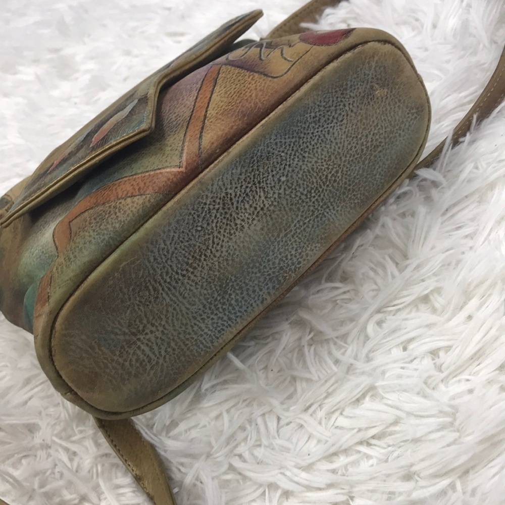 Anuschka Hand Painted Leather Crossbody Purse - Picture 8 of 16